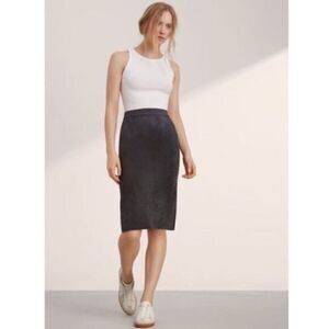 Aritzia Wilfred Free Lis Vegan Suede Pencil Skirt